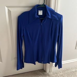 Blue, M western show shirt